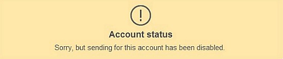 MailChimp Account Status Disabled