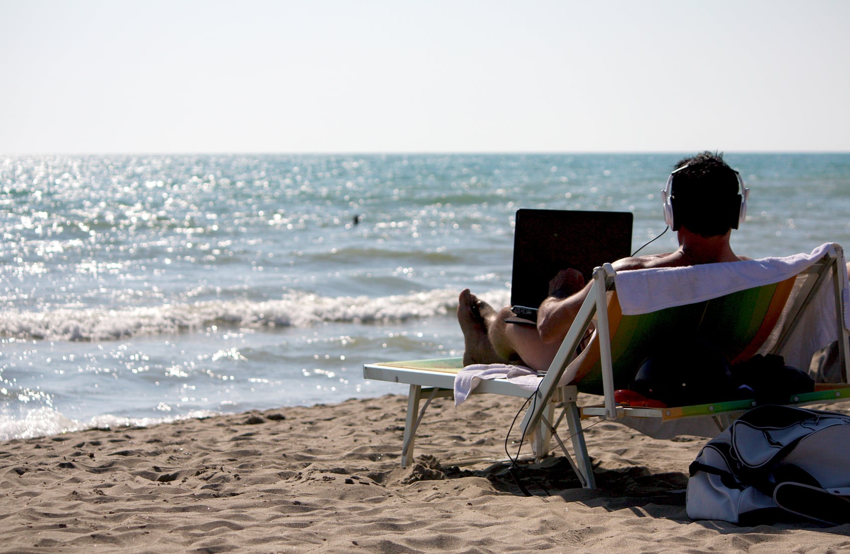 Geek Man At The Beach Mirasee