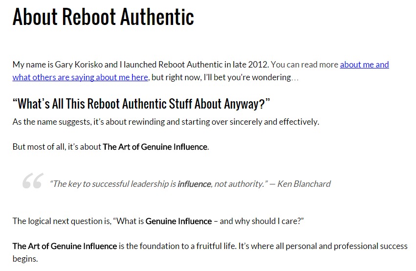 Reboot Authentic