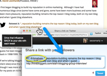 clickable in post tweet