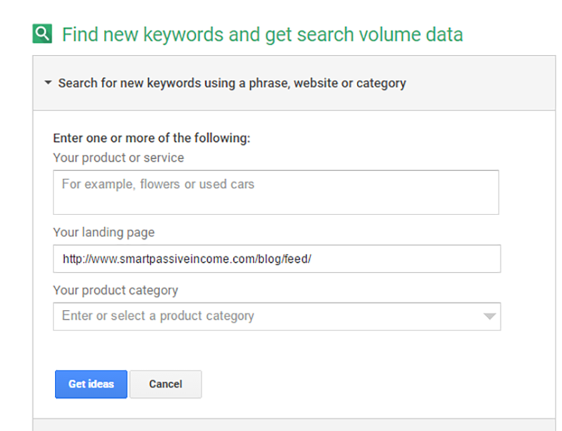 google keyword planner