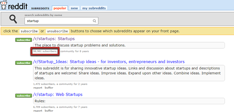 reddit startup