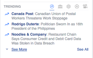 Facebook Trending