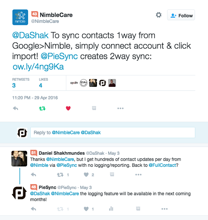 nimble tweet