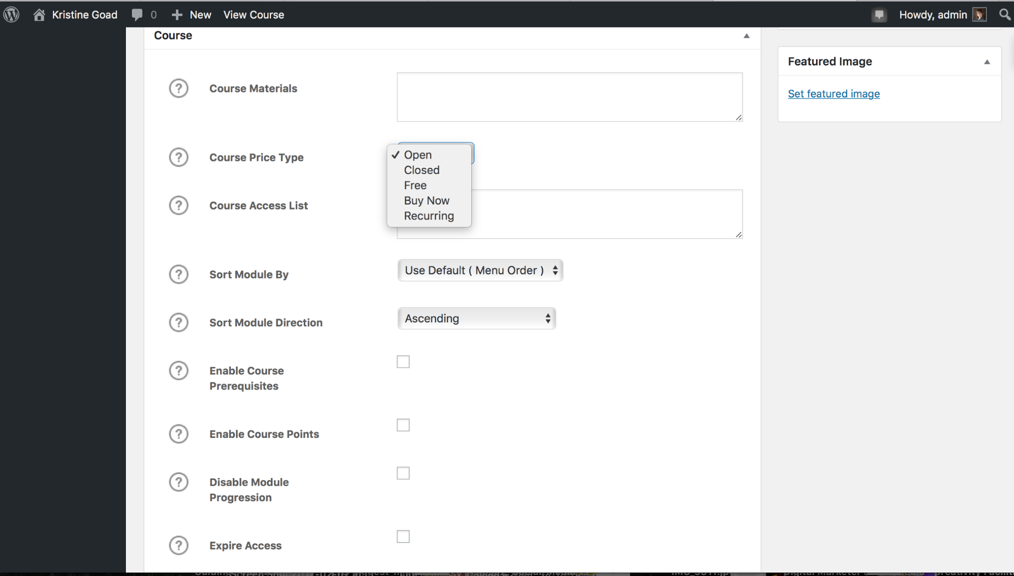 Screenshot of LearnDash pricing options