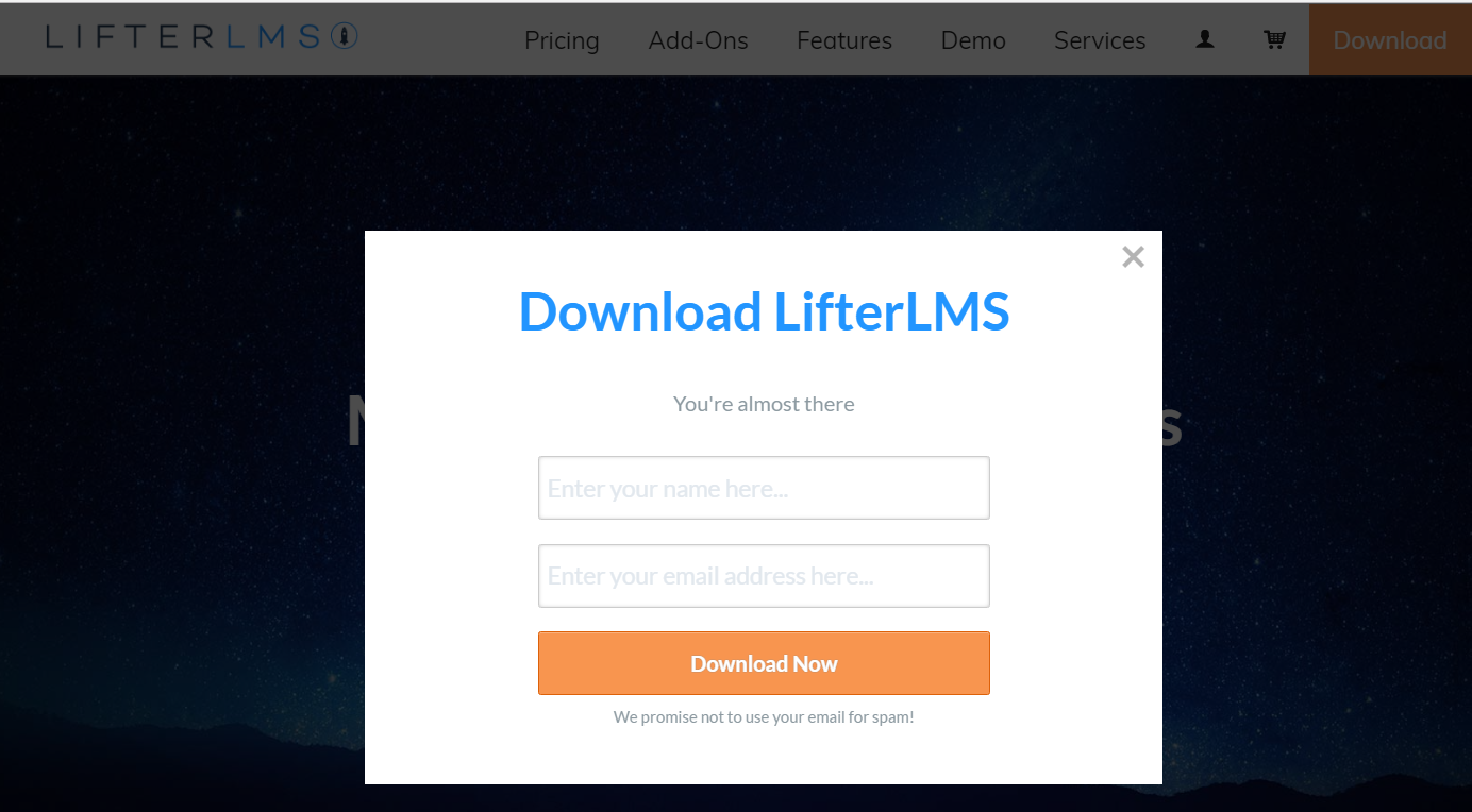 LifterLMS download form