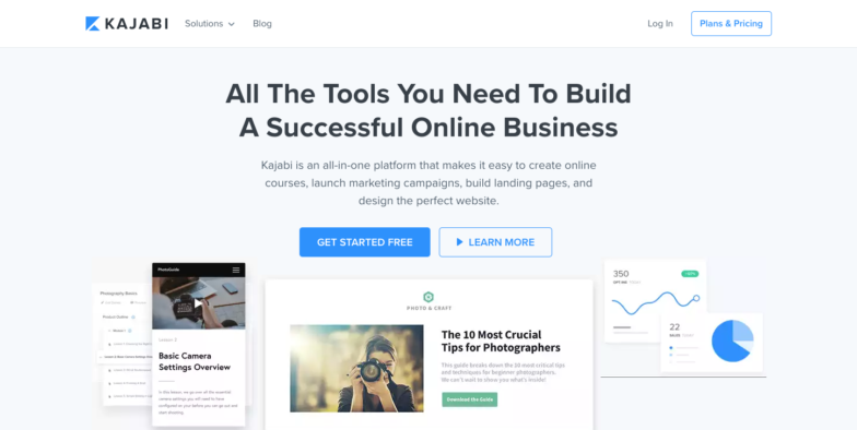Kajabi homepage