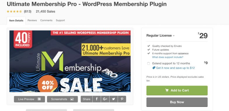 Ultimate Membership Pro plugin