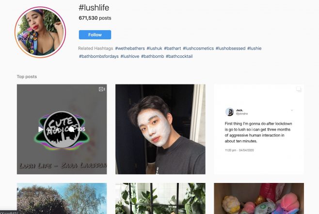 Lush Instagram campaign