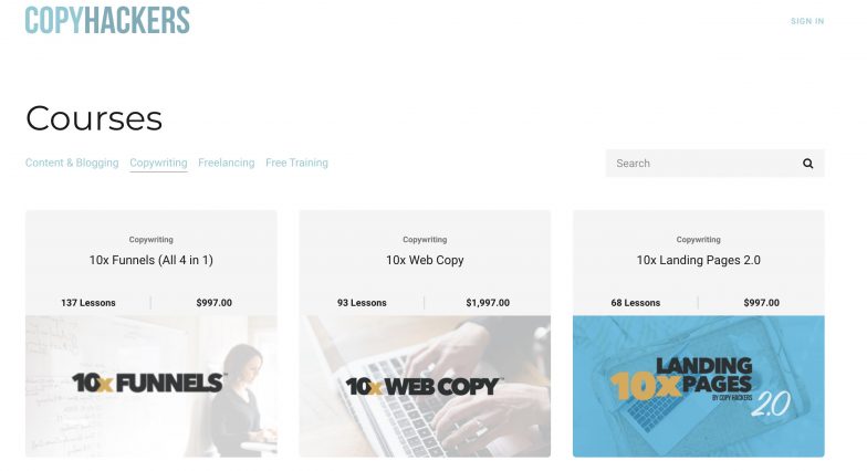 Copyhackers courses