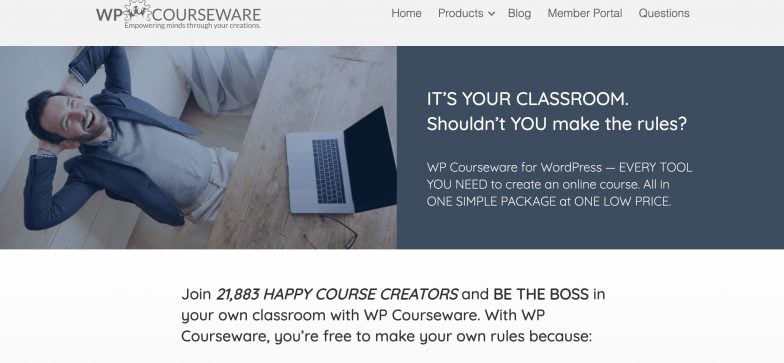 Screenshot of WPCourseware platform