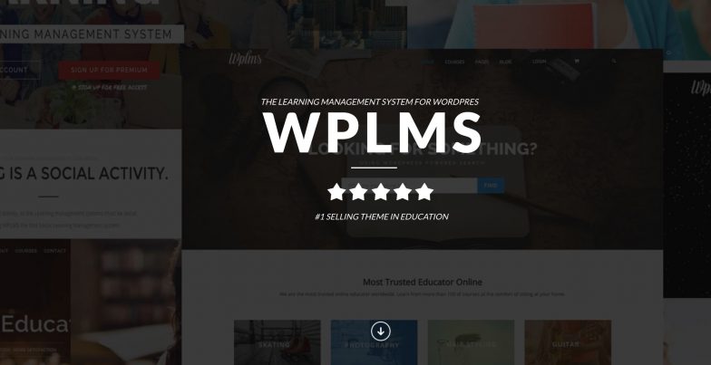 Screenshot of WPLMS theme