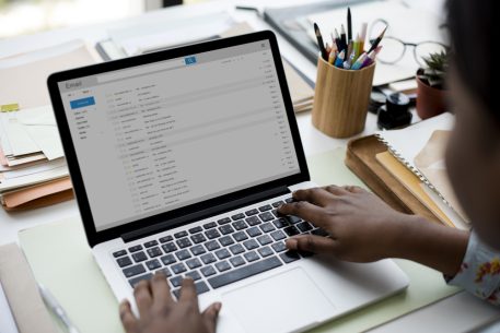 Woman doing email marketing