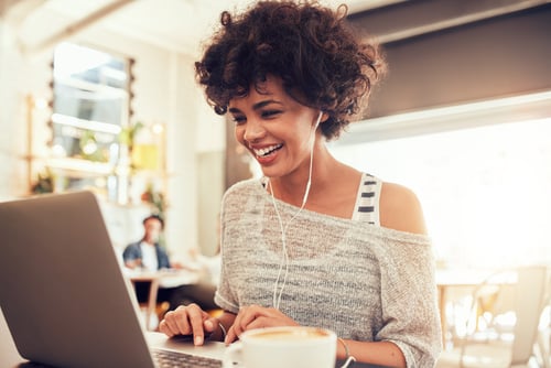 Woman learning about email service providers